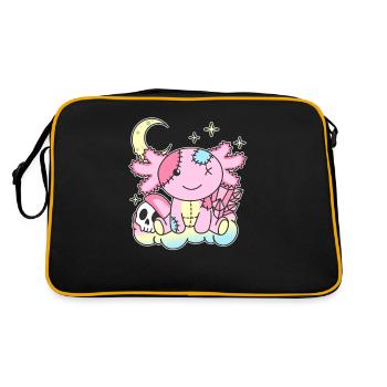 Kawaii Gothic Axolotl Pastel Gothic Goth - Retro Bag - black/gold - Back