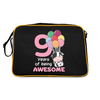Vache pour les enfants de 9 ans - Sac Retro - noir/or - Dos