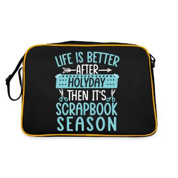 Scrapbooking Scrapbooker - Retro Tasche - Schwarz/Gold - Hinten