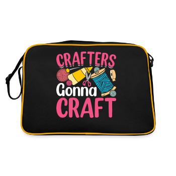 Scrapbooking Scrapbooker - Retro Tasche - Schwarz/Gold - Hinten