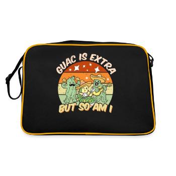 Avocado Guacamole Mexican Mexico Latino - Retro Bag - black/gold - Back
