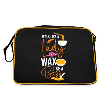 Cute Esthetician Skincare - Retro Tasche - Schwarz/Gold - Hinten