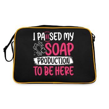 Soap Making, Soap Maker, Soapologist - Retro Bag - black/gold - Back
