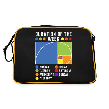 Funny Golden Fibonacci Number Cut - Retro Bag - black/gold - Back