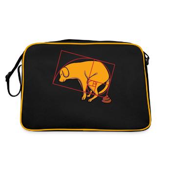 Fibonacci Golden Ratio Dog Memes - Retro Bag - black/gold - Back