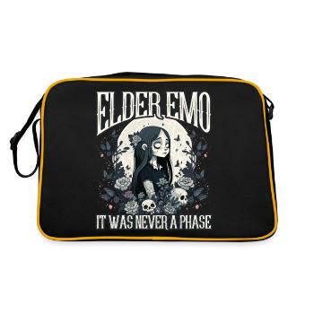 Funny Emo Boy Emo Girl - Retro Bag - black/gold - Back