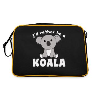 I'd rather be a koala - cute koala - Retro Bag - black/gold - Back
