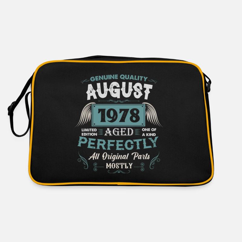 August 1978 Vintage Geburtstag Geschenk Retro Tasche