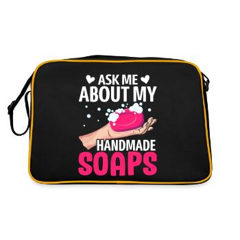 Fabrication de savon, savonnier, savonologue - Sac Retro - noir/or - Dos