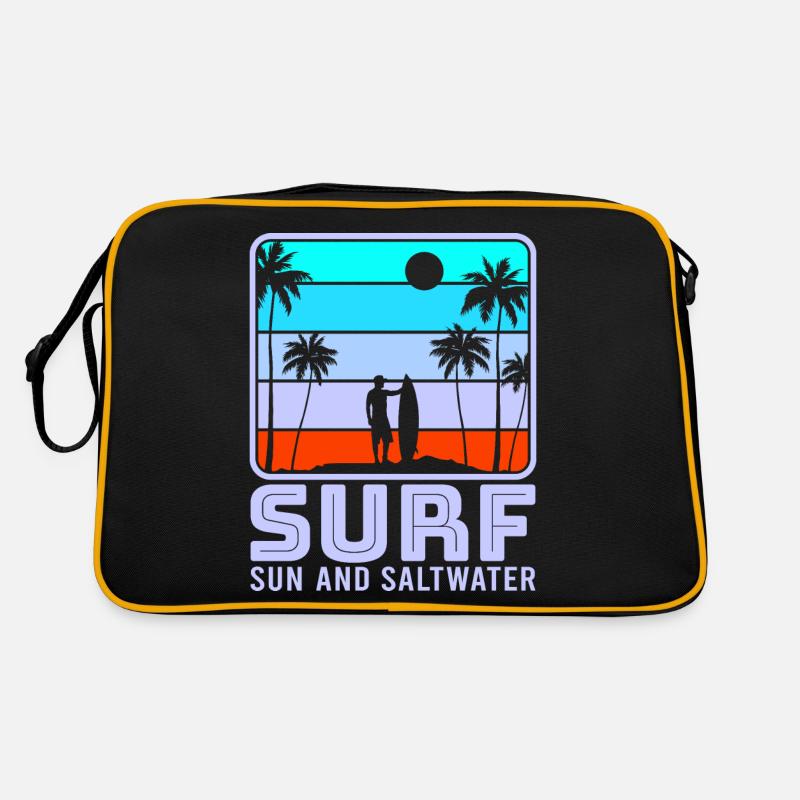 Surfing, kitesurfing, wakeboarding, beach surfers Retro Bag