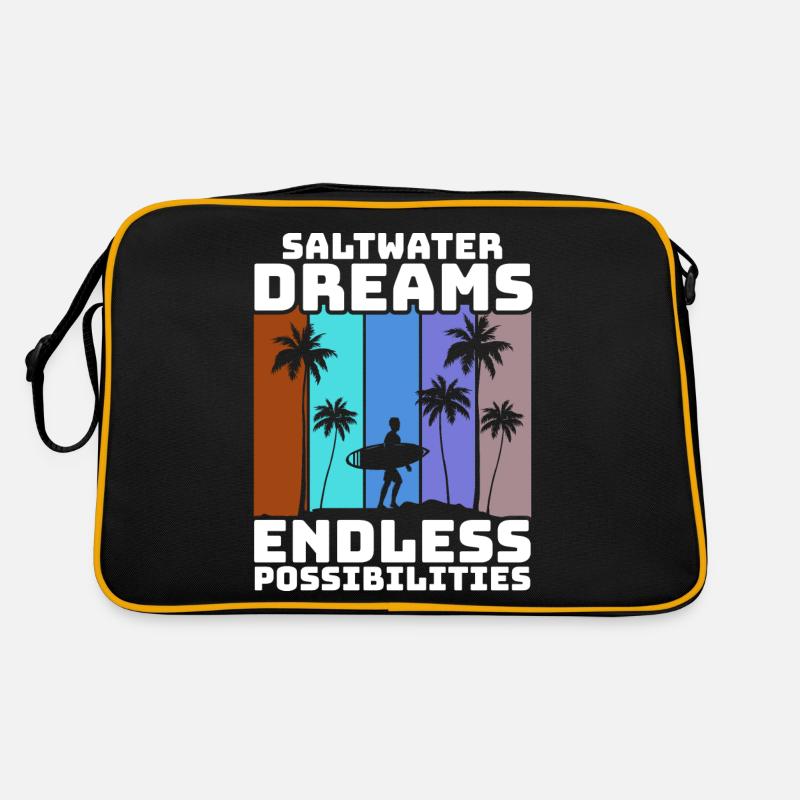 Surfing, kitesurfing, wakeboarding, beach surfers Retro Bag