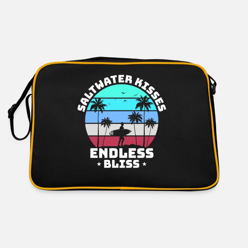 Surfing, kitesurfing, wakeboarding, beach surfers Retro Bag