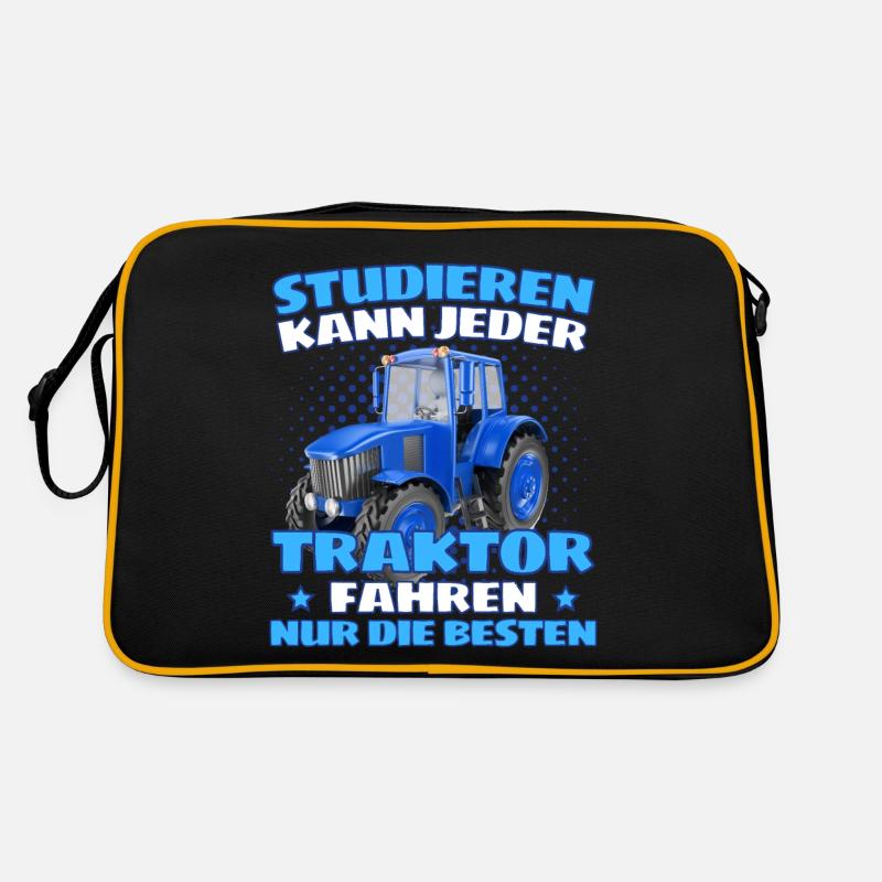 Funny tractor saying farmer or farmer Retro Bag