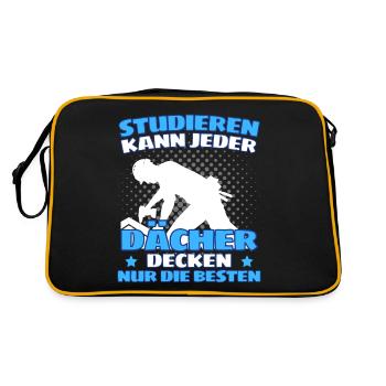 I'M A ROOFER! THE FUNNY ROOFER SAYING - Retro Bag - black/gold - Back