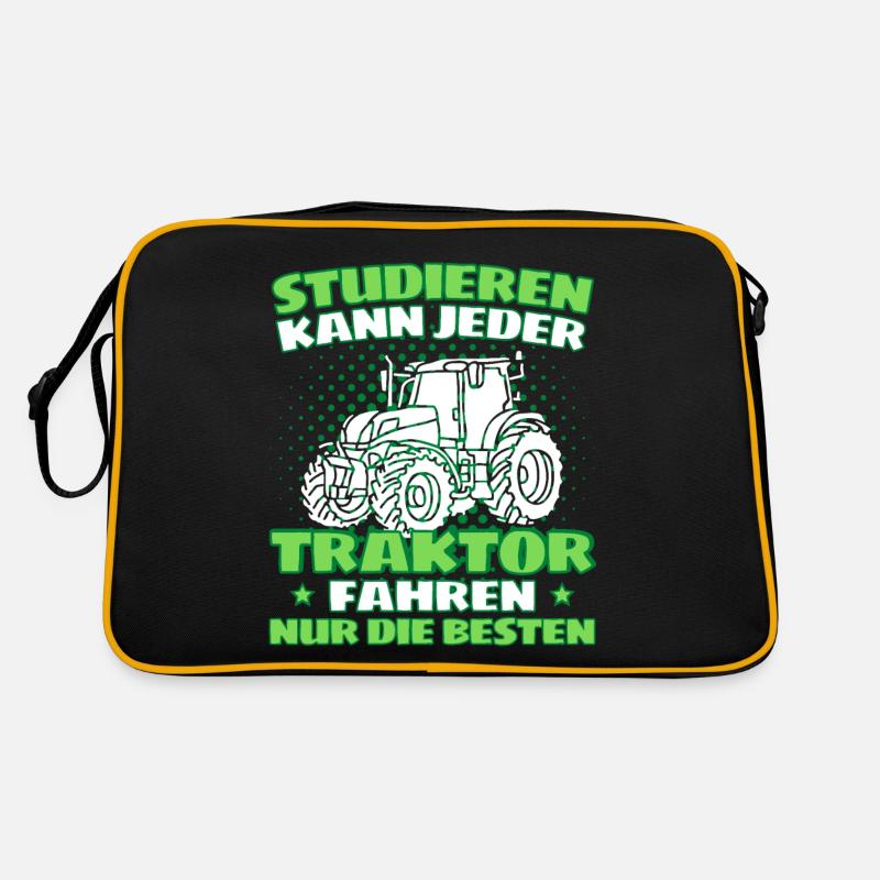 Funny tractor saying farmer or farmer Retro Bag