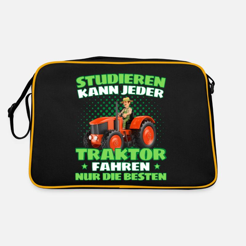 Funny tractor saying farmer or farmer Retro Bag
