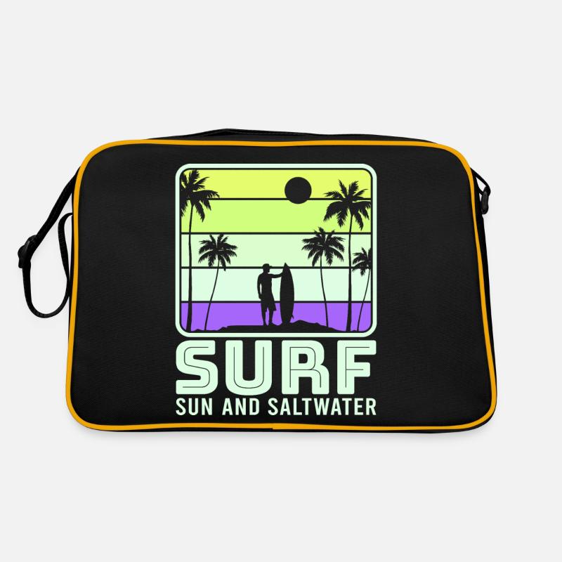 Surfing, kitesurfing, wakeboarding, beach surfers Retro Bag