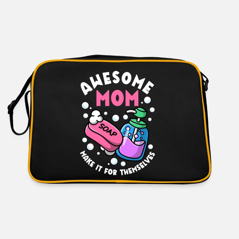 Fabrication de savon, savonnier, savonologue - Sac Retro - noir/or