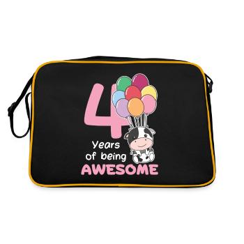 Vache pour les enfants de 4 ans - Sac Retro - noir/or - Dos