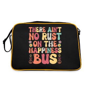 Hippie Peace Kindness - Retro Bag - black/gold - Back
