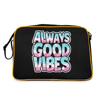 Hippie Peace Kindness - Retro Bag - black/gold - Back