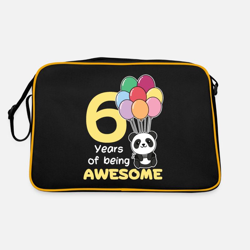Panda for 6th birthday children six years old Retro Bag