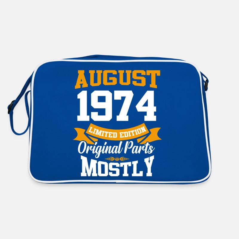 August 1974 Vintage Geburtstag Geschenk Retro Tasche