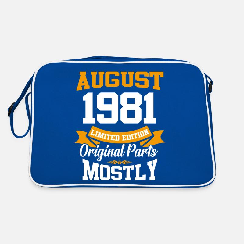 August 1981 Vintage Geburtstag Geschenk Retro Tasche