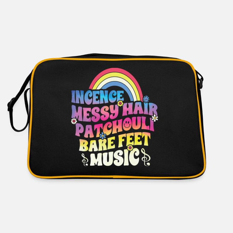 Lustiger Hippie Frieden Freundlichkeit Retro Tasche