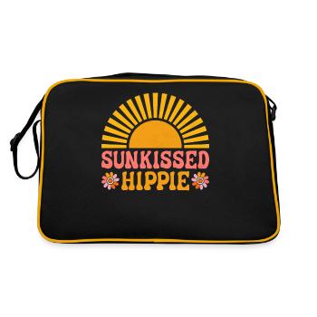 Funny Hippie Peace - Retro Bag - black/gold - Back