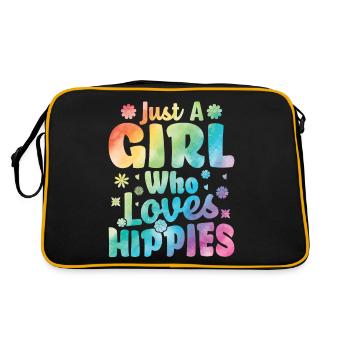 Peace Tie Dyeing Groovy - Retro Bag - black/gold - Back