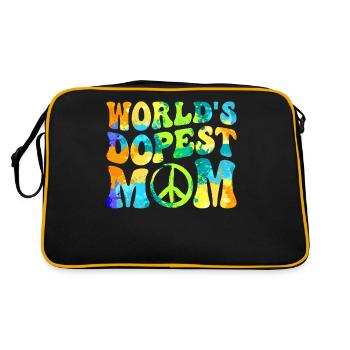 Hippie Mom Tie Dye Peace - Retro Bag - black/gold - Back