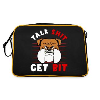 Furry Fandom Pumpkins Fursona - Retro Bag - black/gold - Back