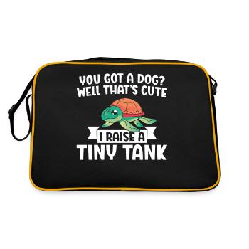 Tortue de mer Tortue Vous avez un chien - Sac Retro - noir/or - Dos