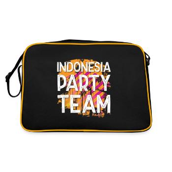 Équipe du parti indonésien - Sac Retro - noir/or - Dos