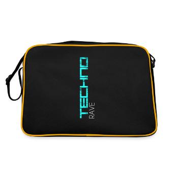 Techno Rave - Sac Retro - noir/or - Dos