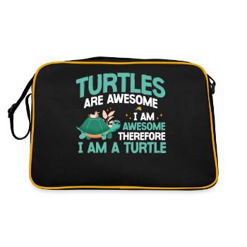 Tortue de mer tortues tortues sont - Sac Retro - noir/or - Dos
