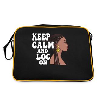 Hippie Dreadlocks Rasta - Retro Bag - black/gold - Back