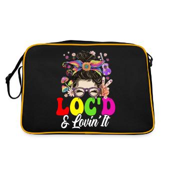 Hippie Dreadlocks Rasta - Retro Bag - black/gold - Back