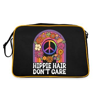 Dreadlocks Rasta Funny Hippie - Retro Bag - black/gold - Back