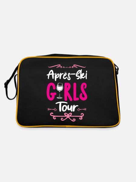 Apres-Ski Girls Tour - Retro Tasche - Schwarz/Gold - Hinten