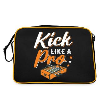 Foosball Gift Fans Wuzler Foosball - Retro Bag - black/gold - Back