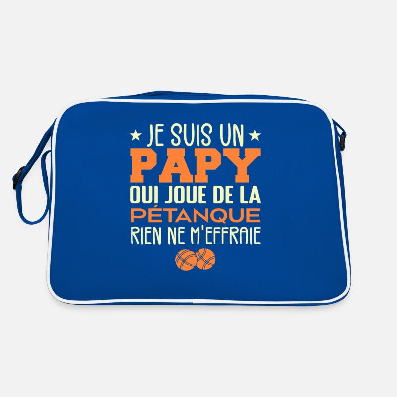 Papy Pétanque Cadeau Pétanque Citations Sac Retro