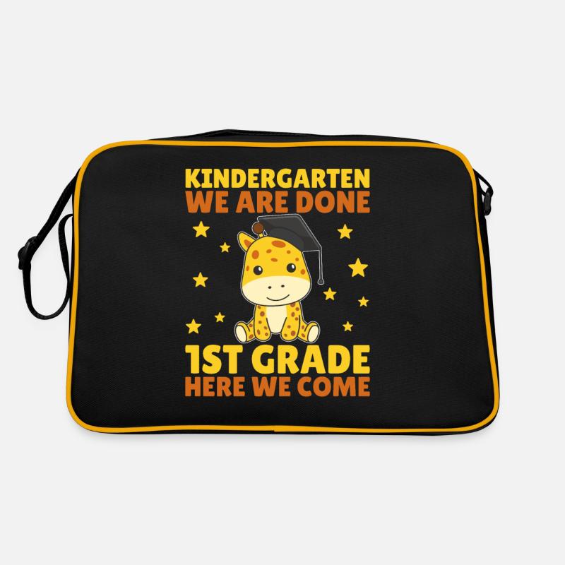 Kids Kindergarten graduate Giraffe 1st grade Retro Tasche