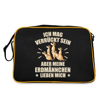 Erdmännchen Tierschützer Lustige Sprüche - Sac Retro - noir/or - Dos