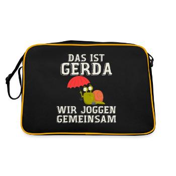 Das Ist Gerda Wir Joggen Gemeinsam - Sac Retro - noir/or - Dos