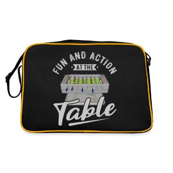 Foosball Gift Fans Wuzler Foosball - Retro Bag - black/gold - Back