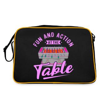 Foosball Gift Fans Wuzler Foosball - Retro Bag - black/gold - Back