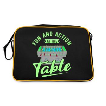 Foosball Gift Fans Wuzler Foosball - Retro Bag - black/gold - Back