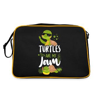 Sea Turtle Tortoise Sunglasses - Retro Bag - black/gold - Back